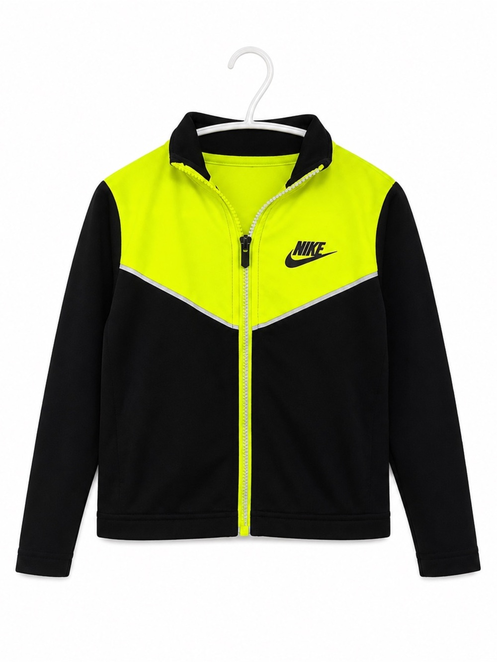 Nike Black & Neon Yellow Hooded Jacket